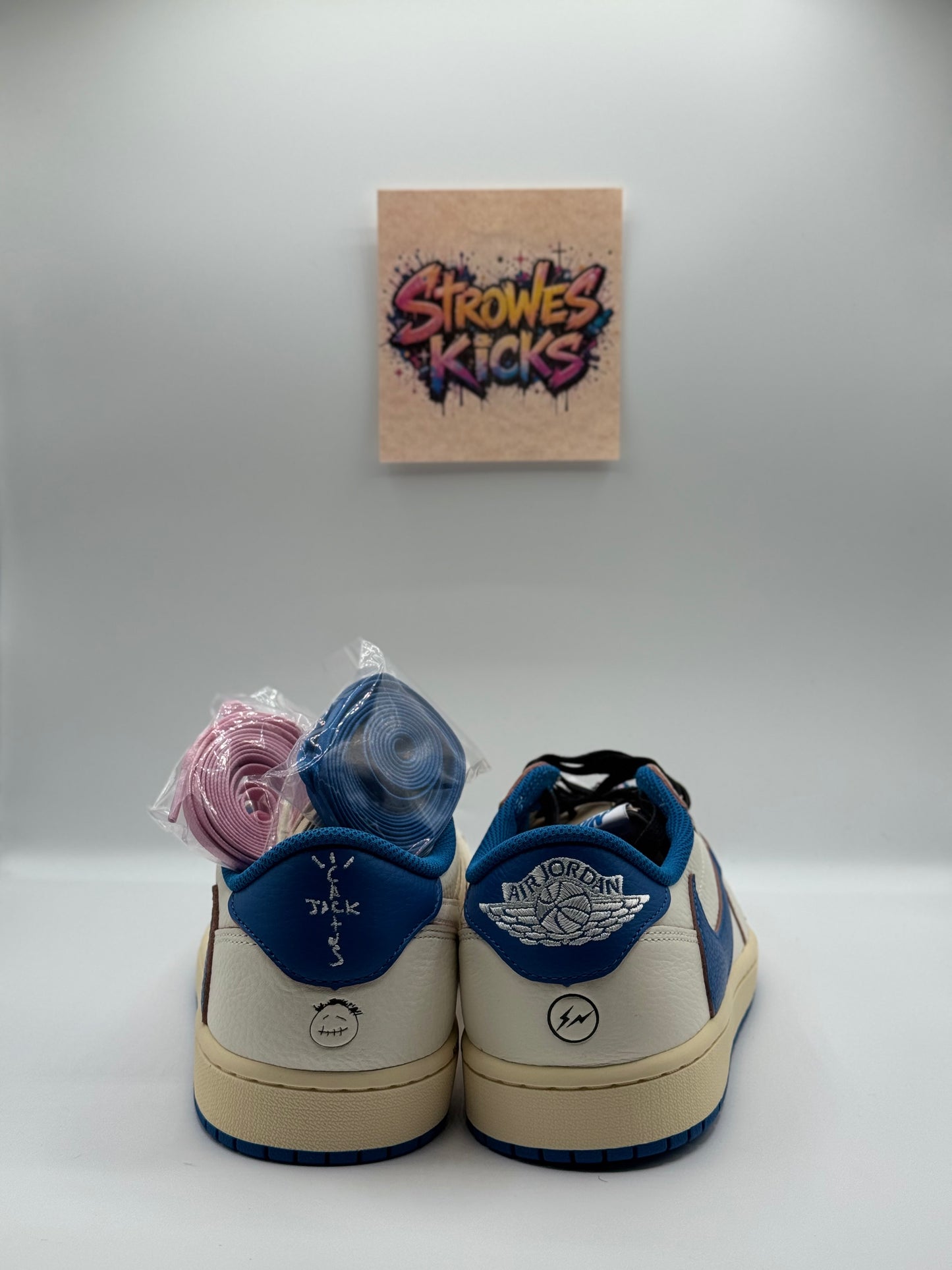 Travis Scott x Fragment x Air Jordan 1 Low "Sail Military Blue”