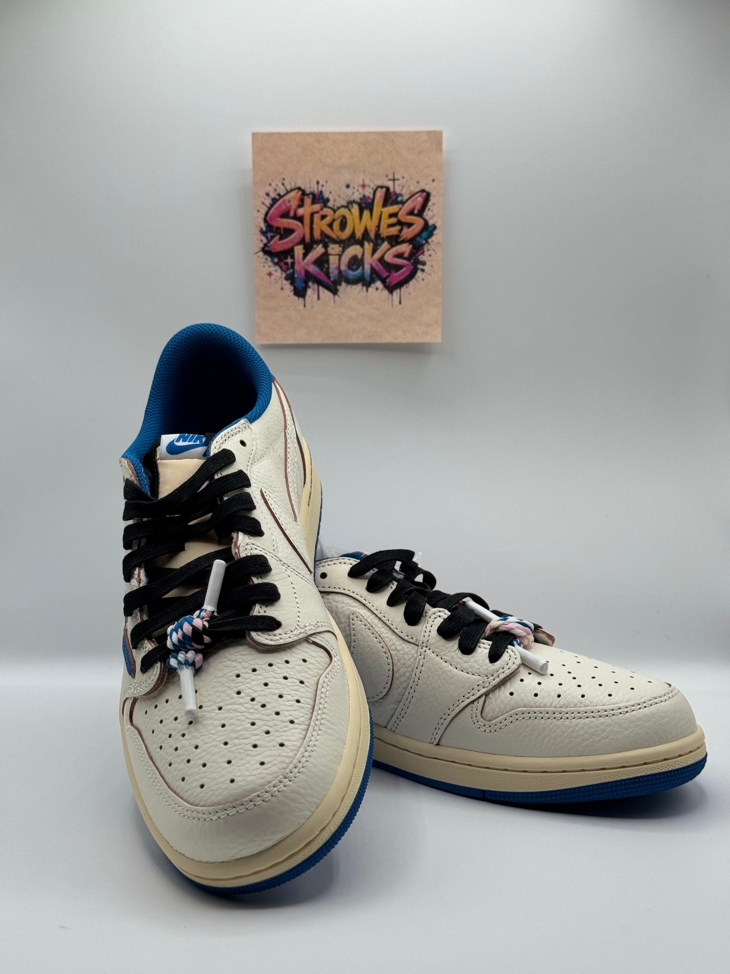 Travis Scott x Fragment x Air Jordan 1 Low "Sail Military Blue”