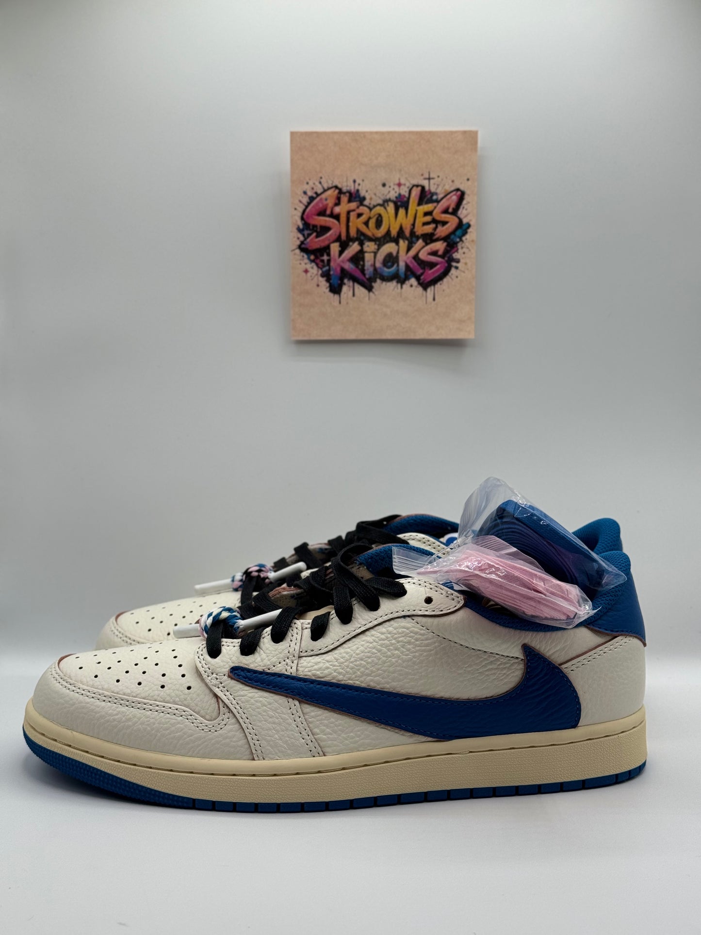 Travis Scott x Fragment x Air Jordan 1 Low "Sail Military Blue”