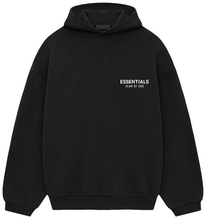 Fear of God Essentials Fleece II Black Hoodie (FW24)