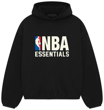 Fear of God Essentials x NBA Black Hoodie (FW24)