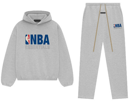 Fear of God Essentials x NBA Light Heather Hoodie & Sweatpants Set (FW24)