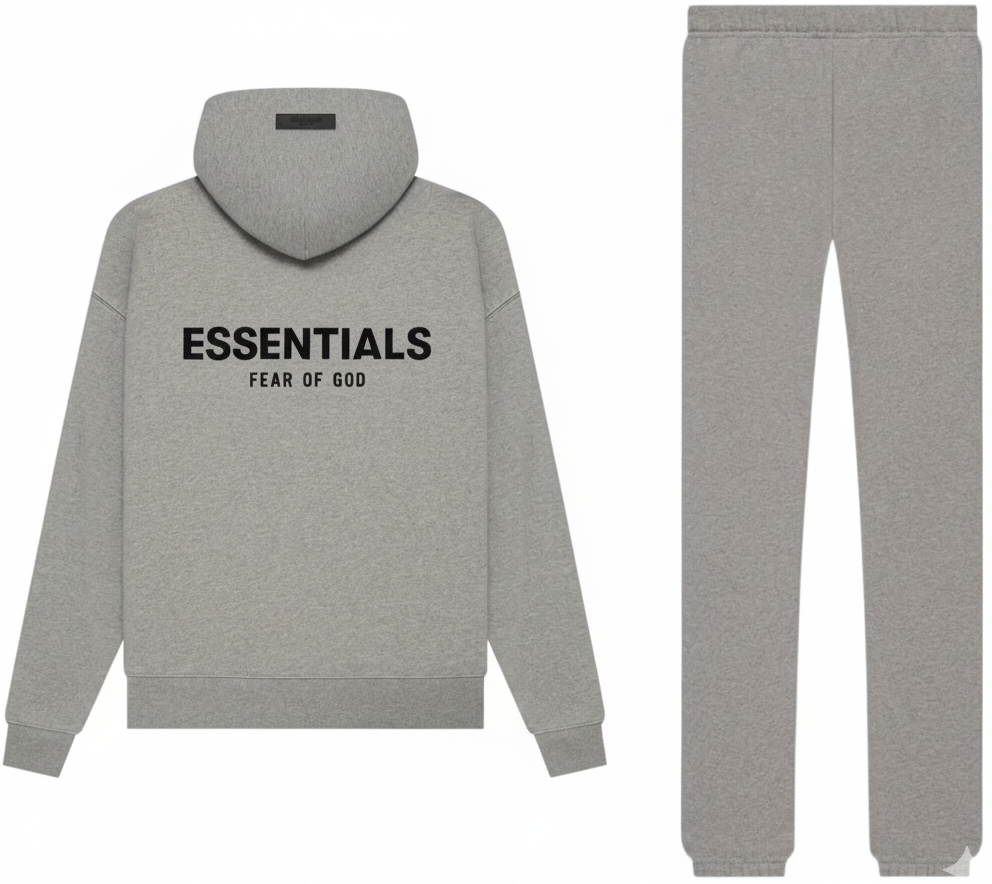 Fear of God Essentials Dark Oatmeal  Hoodie & Sweatpants Set (SS22)